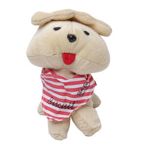 1998 Bob Evans Biscuit Dog Plush 6" Bean Bag Stuffed Animal Restaurant Promo